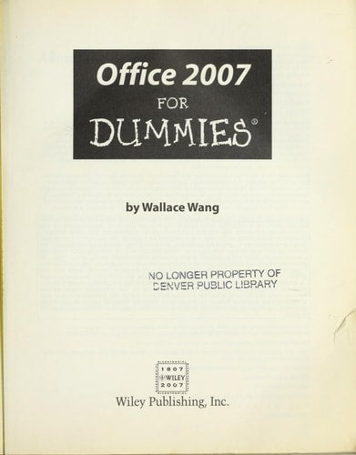 Microsoft Office 2007 For Dummies