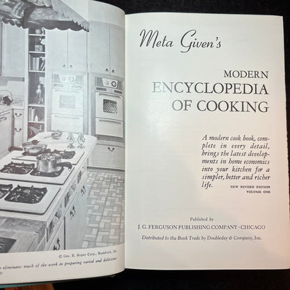 Modern Encyclopedia of Cooking - Meta Given - 2 Volumes - 1969