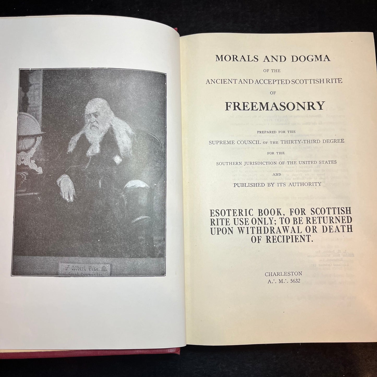 Morals and Dogma of the Ancient Accepted Scottish Rite of Freemasonry - 1952