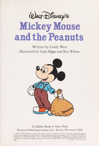 Mickey Mouse and the Peanuts (A Disney easy reader)
