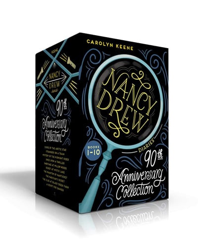 Nancy Drew Diaries 90th Anniversary Collection (Boxed Set) Curse of the Arctic Star; Strangers on a Train; Mystery of the Midnight Rider; Once Upon a Thriller; Sabotage at Willow Woods; Secret at Mystic Lake; The Phantom of Nantucket; The Magician's Secre