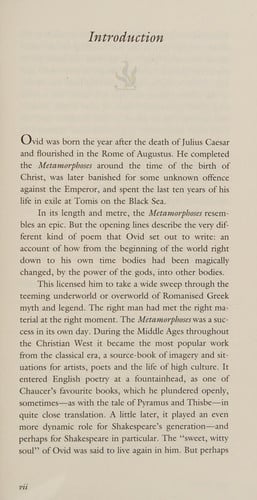 Tales from Ovid 24 Passages from the Metamorphoses
