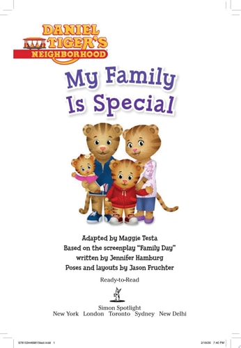 My Family Is Special: Ready-to-Read Pre-Level 1 (Daniel Tiger's Neighborhood)