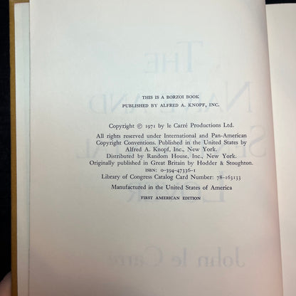 The Naive and Sentimental Lover - John Le Carre - First American - 1971