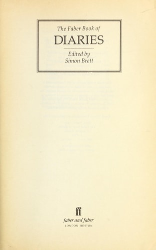 The Faber book of diaries