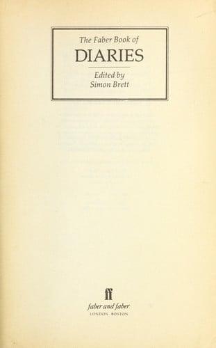 The Faber book of diaries