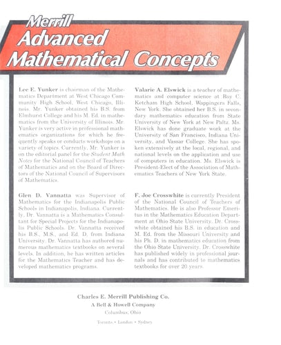 Advanced Mathematical Concepts