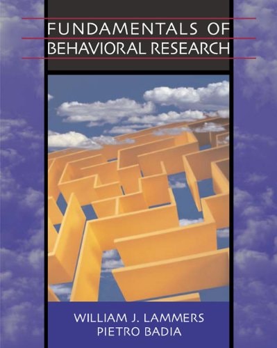 Fundamentals of Behavioral Research (with InfoTrac)