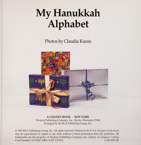 My Hanukkah Alphabet