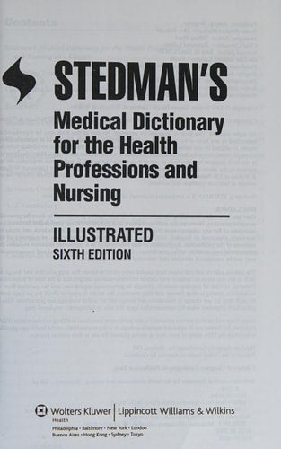Stedman's Medical Dictionary for the Health Professions and Nursing
