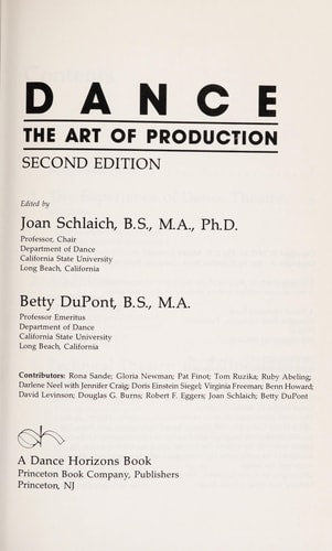 Dance: The Art of Production