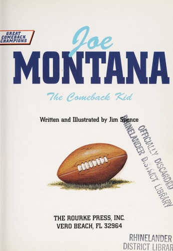 Joe Montana, the Comeback Kid (Great Comeback Champions)