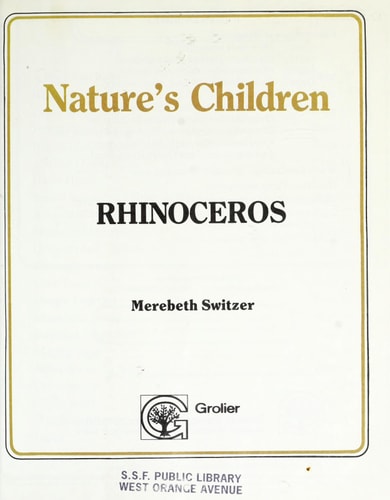 Rhinoceros (Nature's Children)