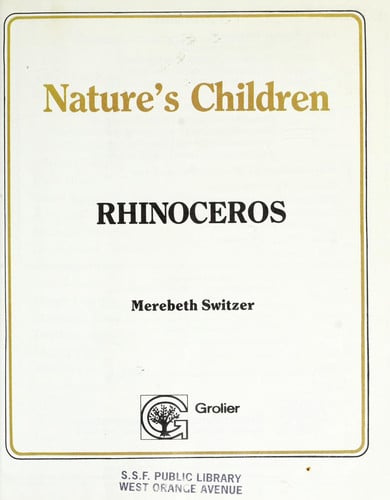 Rhinoceros (Nature's Children)