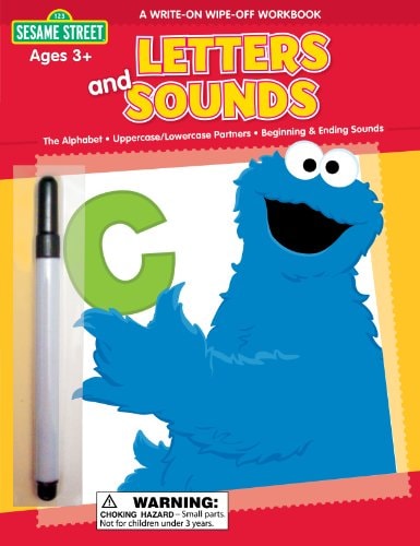Sesame Street Letters & Sounds Write-On Wipe-Off Workbook (1 2 3 Sesame Street)