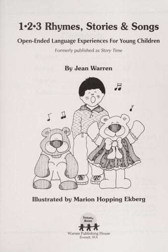 Totline 123 Rhymes Stories & Songs ~ Open-Ended Language (1-2-3 Series) Ages 3-6