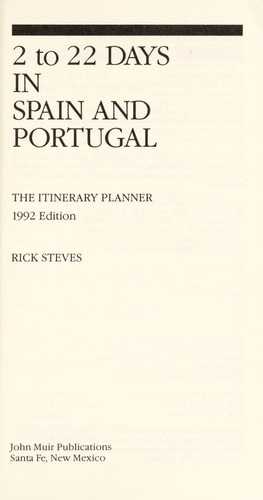 Two to Twenty-Two Days in Spain and Portugal