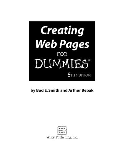 Creating Web Pages For Dummies, 8th Edition