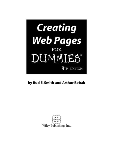 Creating Web Pages For Dummies, 8th Edition