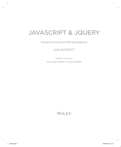 JavaScript and jQuery: Interactive Front-End Web Development
