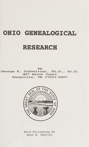 Ohio Genealogical Research