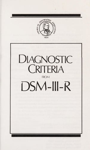 Diagnostic Criteria from Dsm-Iii-R/Quick Reference