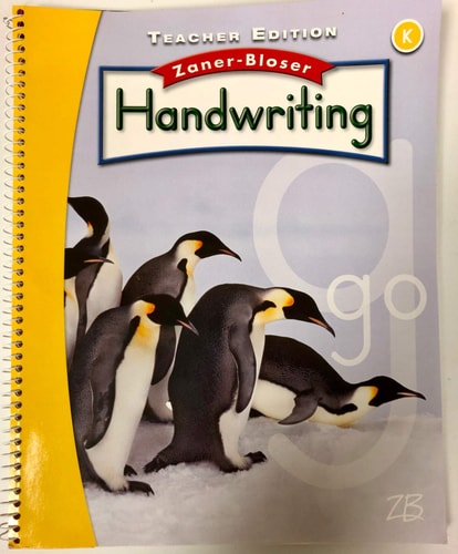 Zaner-Bloser Handwriting Teacher Edition Kindergarten