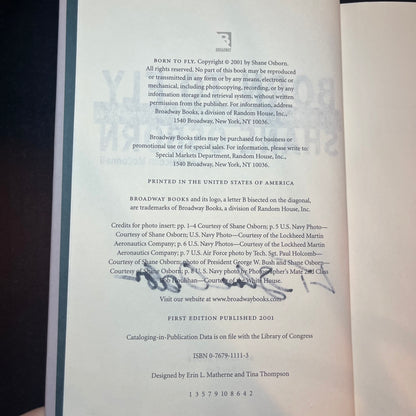 Born To Fly - Shane Osborn - Signed Copy - 2001