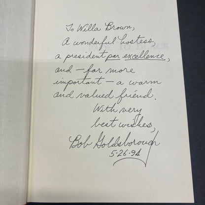 Fade to Black - Robert Goldsborough - Signed - 1990