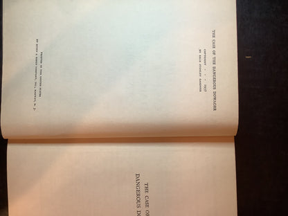 The Case of the Dangerous Dowager - Erle Stanley Gardner - 1st Edition - 1937