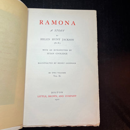 Ramona - Helen Jackson - Limited of 500 - Two Volumes - 1900