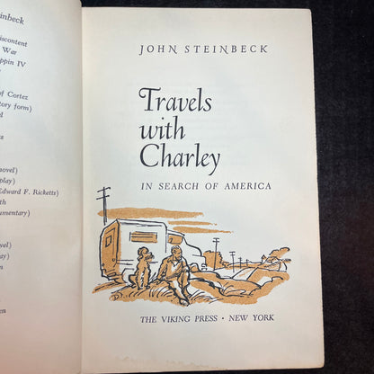 Travels with Charley - John Steinbeck - First Edition - 1962