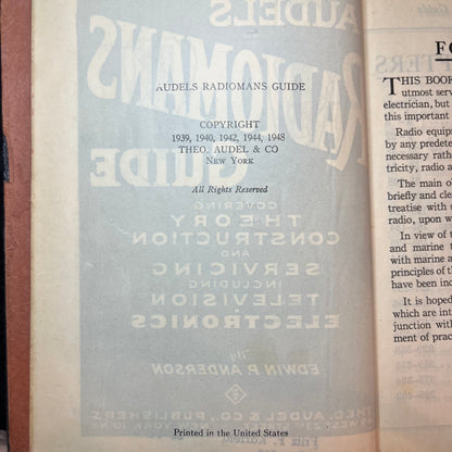 Audels Radiomans Guide - Edwin P. Anderson - 1948