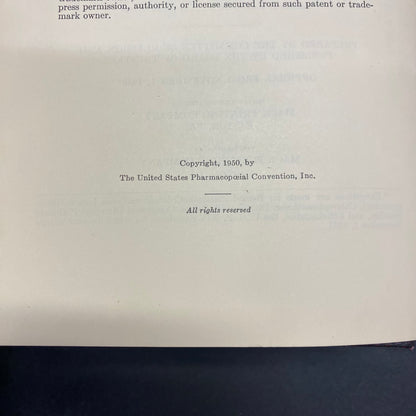 The Pharmacopeia of the United States of America - The United States Pharmacopeial Convention, Inc. - 1950