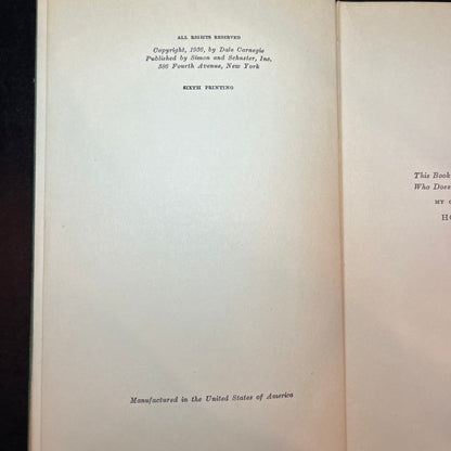How To Win Friends And Influence People - Dale Carnegie - 6th Print - 1936