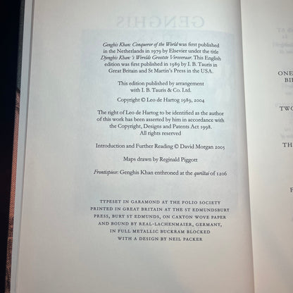 Genghis Khan - Leo De Hartog - Folio Edition -  2005