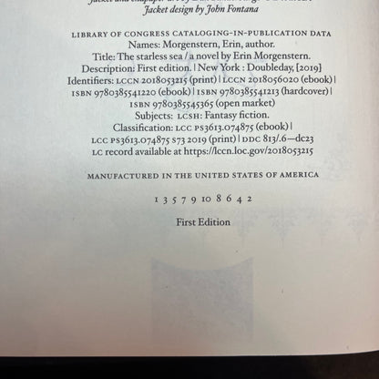 The Starlight Sea - Erin Morgenstern - Signed Copy - 1st Edition - 2018