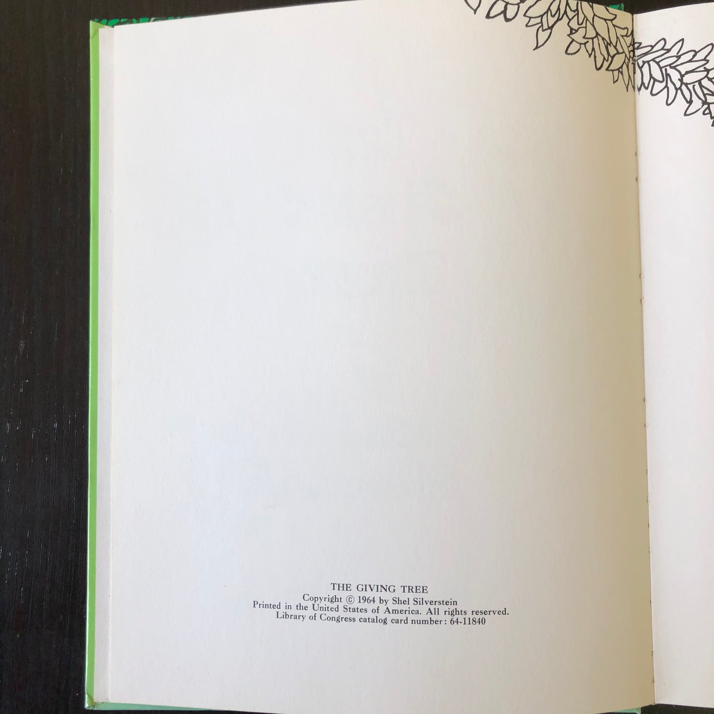 The Giving Tree - Shel Silverstein - First Edition - 1964