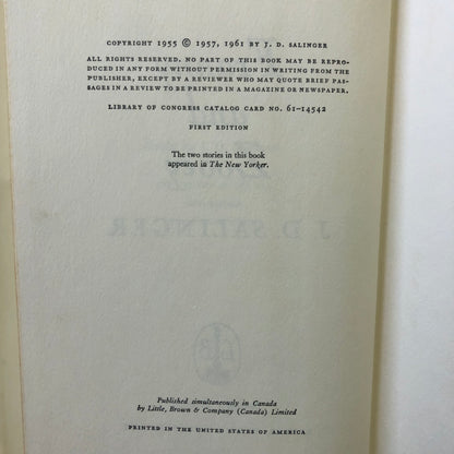 Franny and Zooey - J.D. Salinger - First Edition - 1961