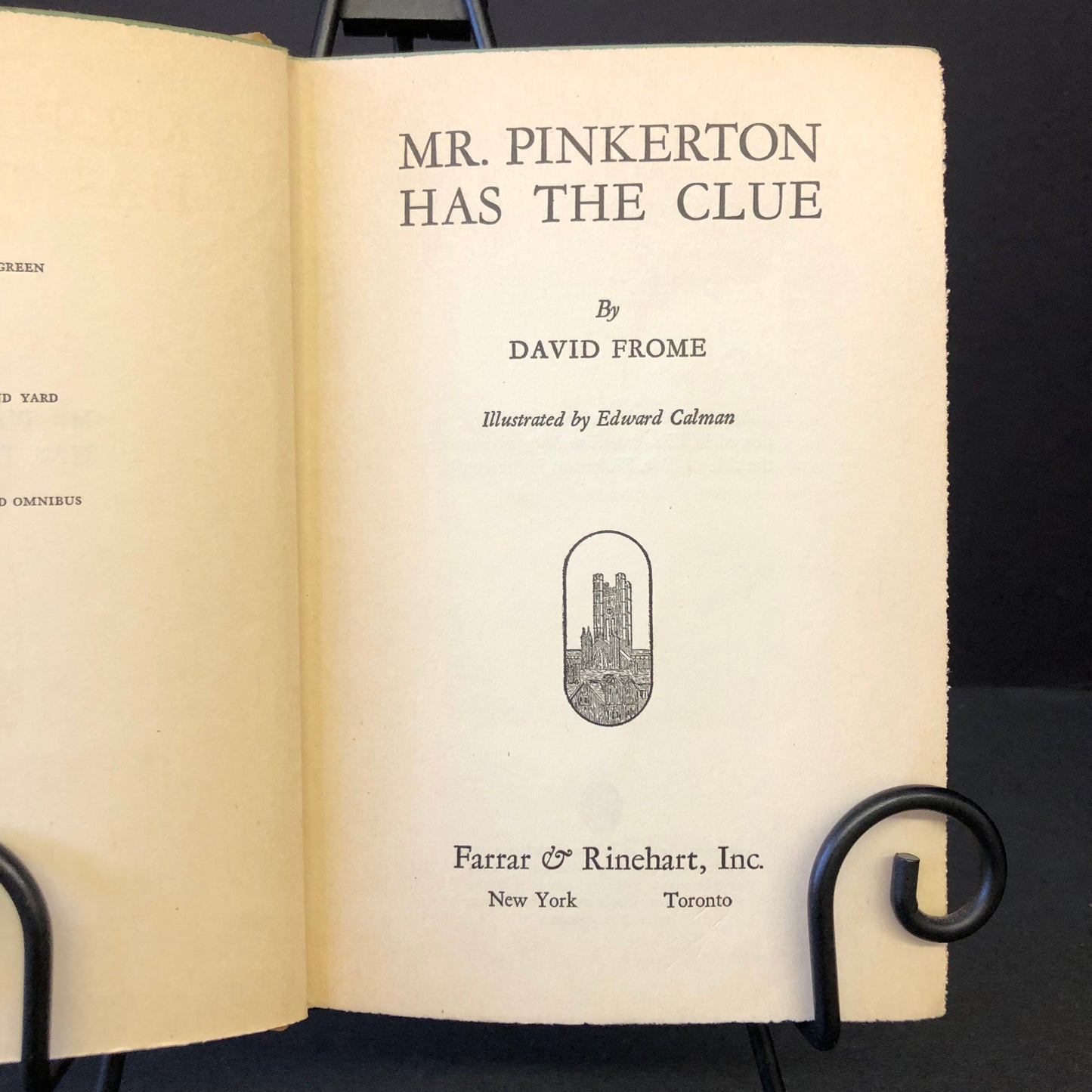 Mr. Pinkerton Has the Clue - David Frome - First Edition - Ex-Library - 1936