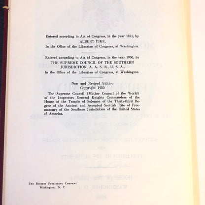 Morals and Dogma - Albert Pike - New and Revised Edition - 1966