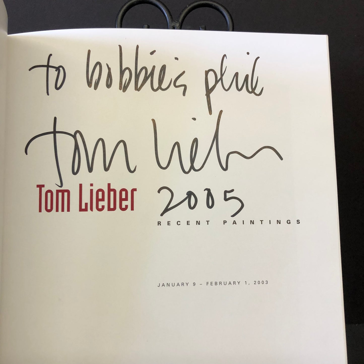 Recent Paintings - Tom Lieber - Signed - 2005