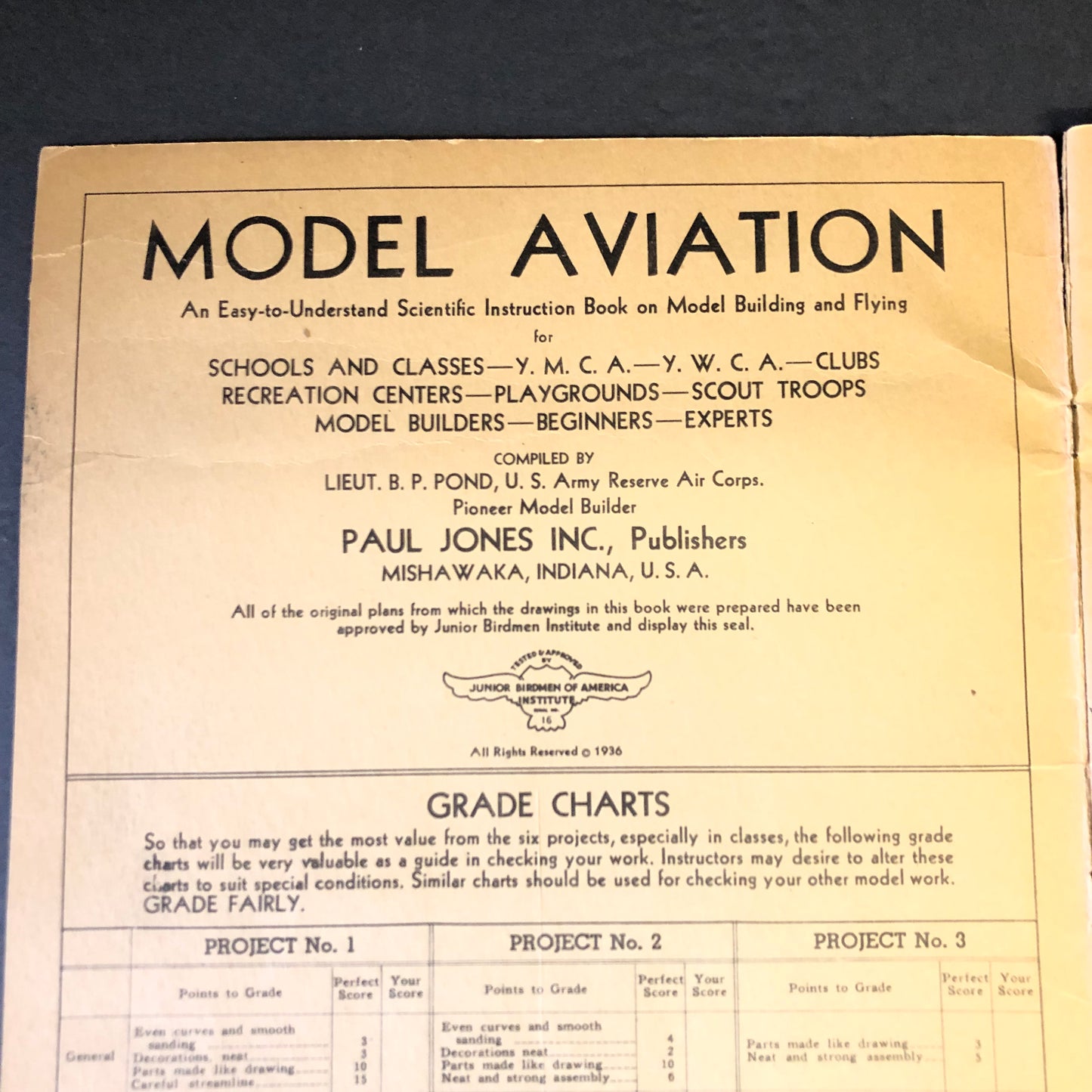 Step-by-Step Course in Model Aviation - Lt. B.P. Pond - 1936