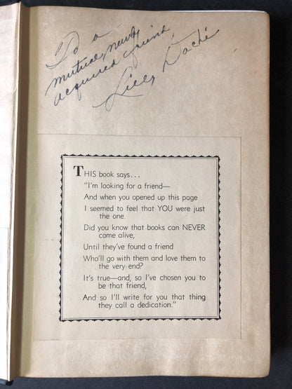 Lilly Dache Talking Through My Hats - Dorothy Roe Lewis - Signed - 1946