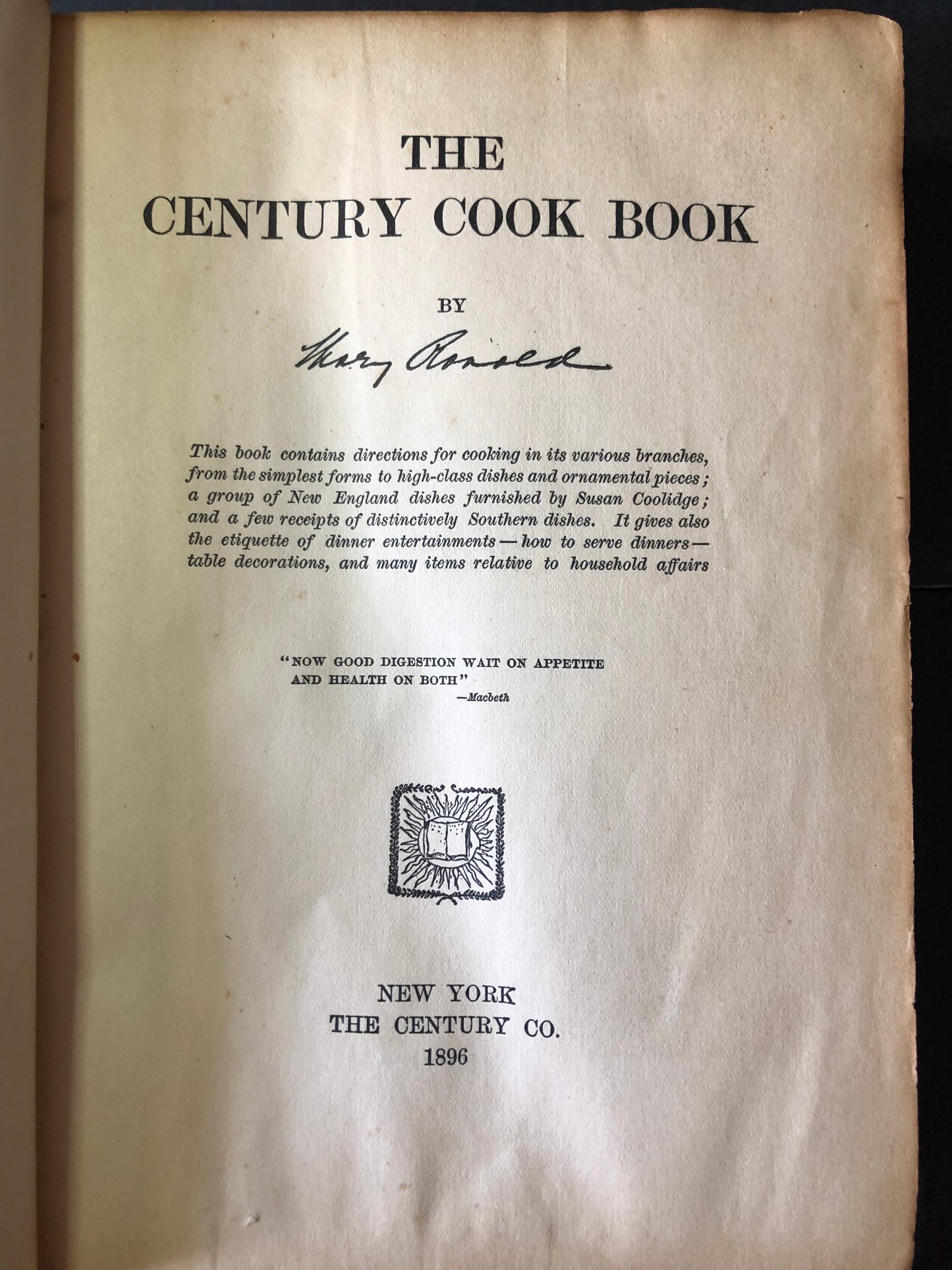 The Century Cook Book - Mary Ronald - 1896