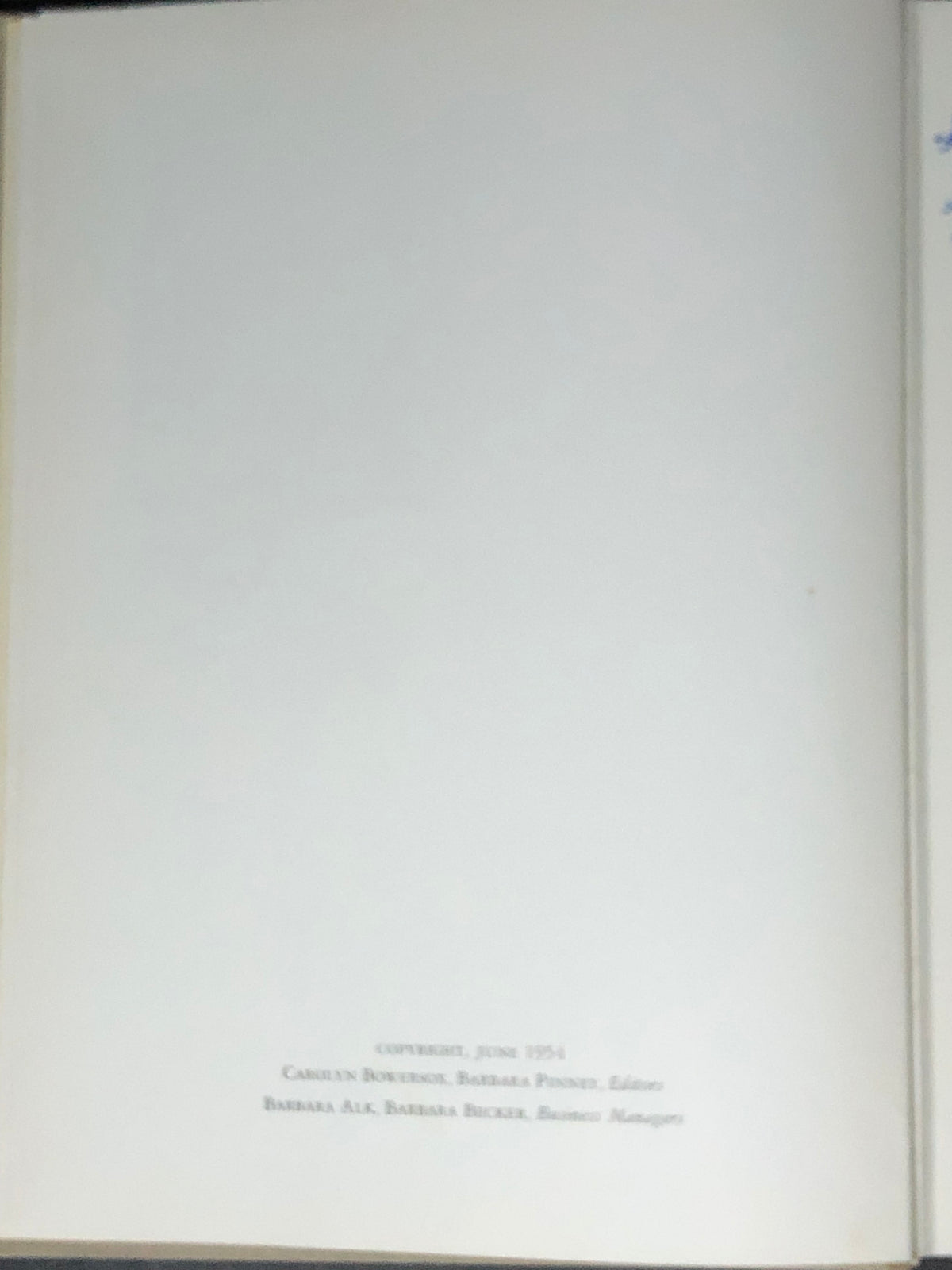 Woodrow Wilson Year Book - Woodrow Wilson High School - 1954