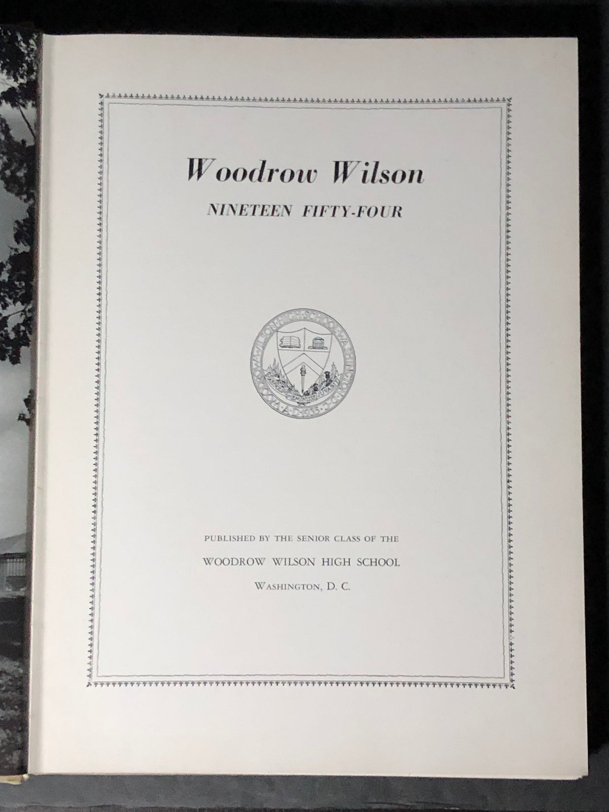 Woodrow Wilson Year Book - Woodrow Wilson High School - 1954
