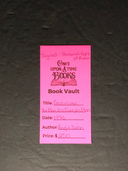 Geronimo - Angie Debo - Signed - Authors Personal Copy - 1976