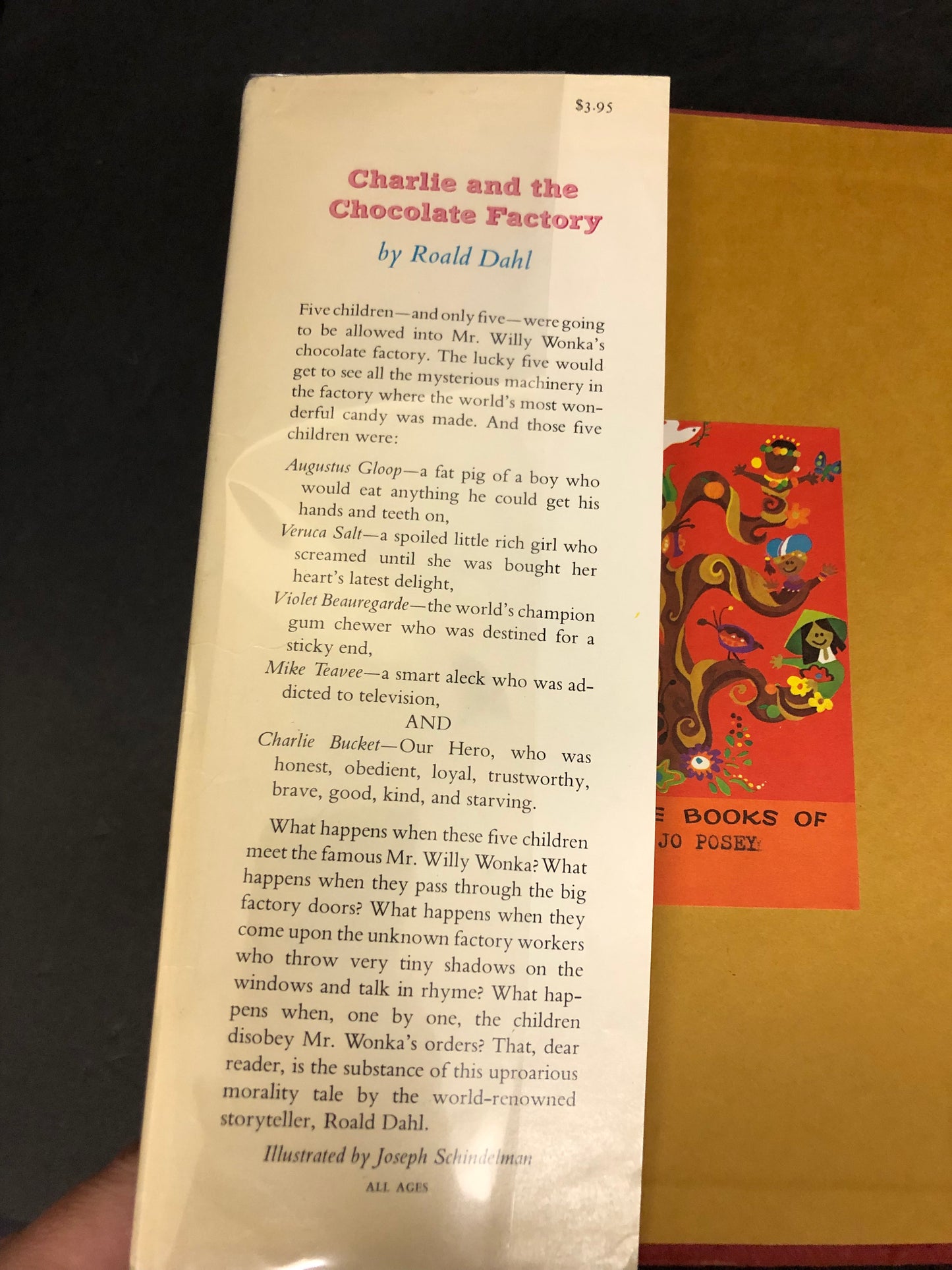 Charlie and The Chocolate Factory - Roald Dahl - First Edition - 2nd State - 5 Line Colophon on Last Page - No ISBN on Dust Jacket - Oompa Loompas on Pg. 73 - 3.95 Price on Dust Jacket - 1964