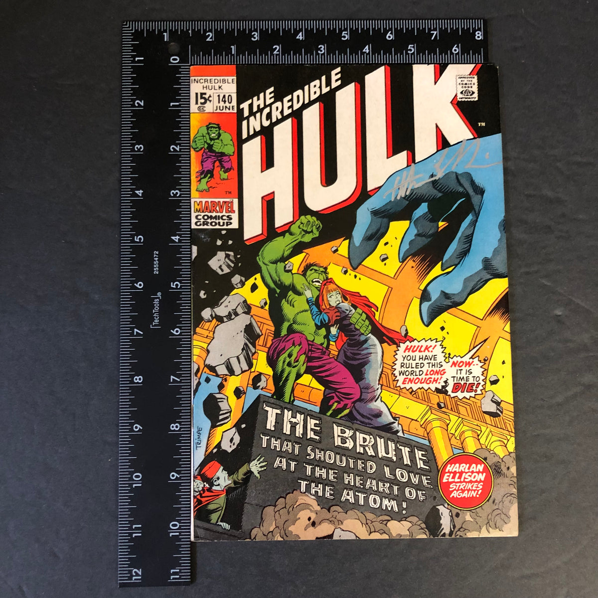 The Incredible Hulk #140 - Ellison/Thomas/Grainger - Signed by Harlan Ellison - 1971